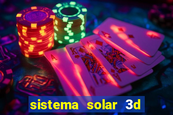 sistema solar 3d em movimento